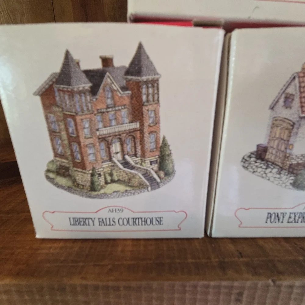 Liberty Falls Mini Houses Village Town Bundle of 5 Church Gold Mine Pony Express